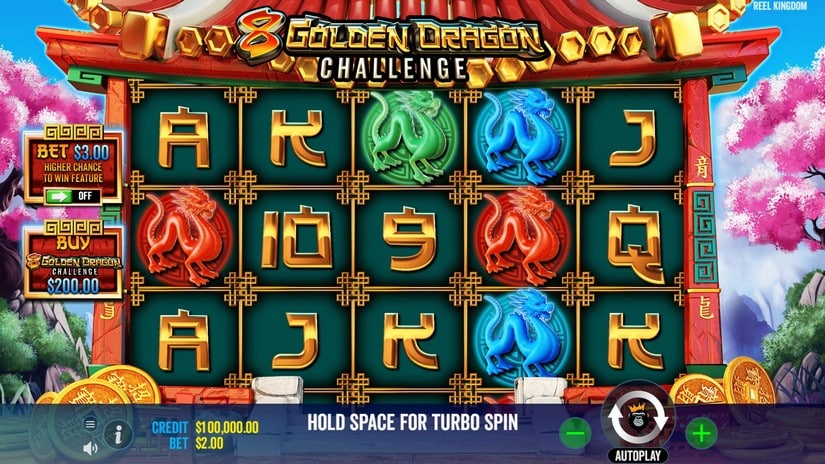 8 Golden Dragon Challenge slot screen 1