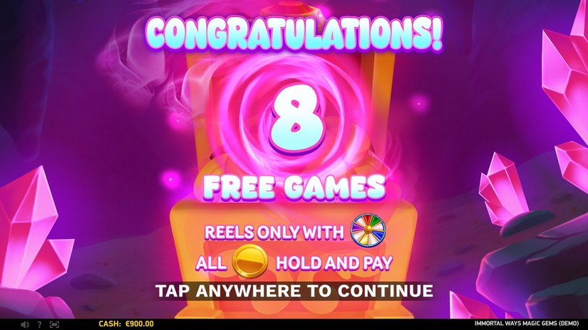 Immortal Ways Magic Gems slot screen 2