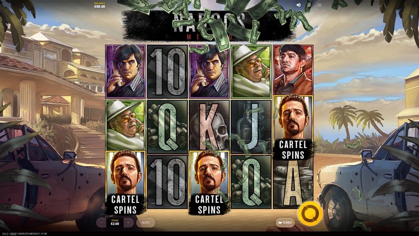 Narcos Mexico slot screen 2