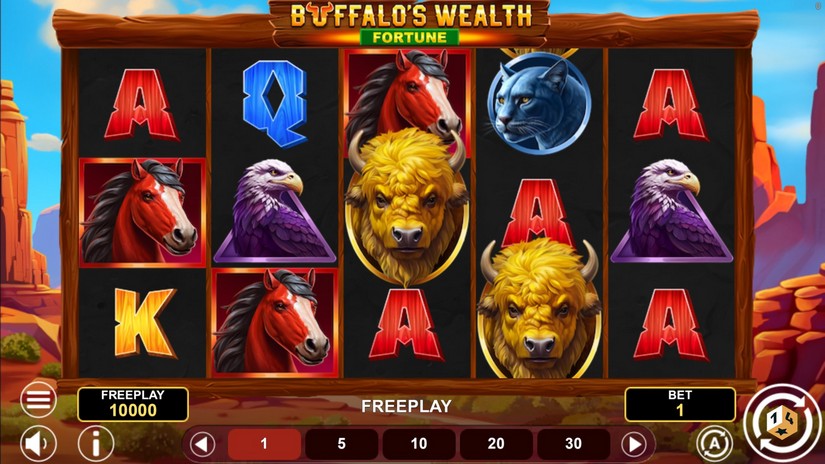 Buffalo’s Wealth Fortune slot screen 1