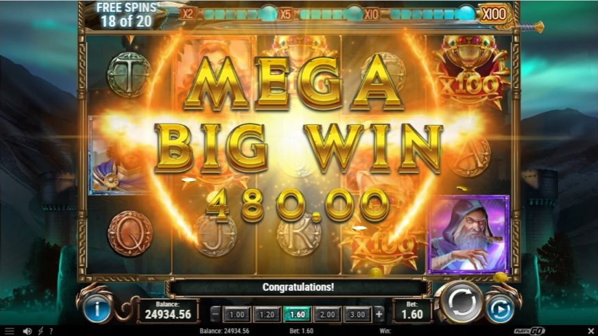 The Sword and The Grail slot screen 8