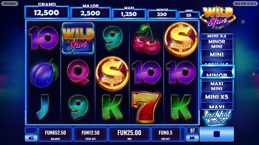 Wild Spin slot screen 3