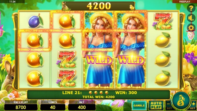 Lady Fruits 40 Easter slot screen 4