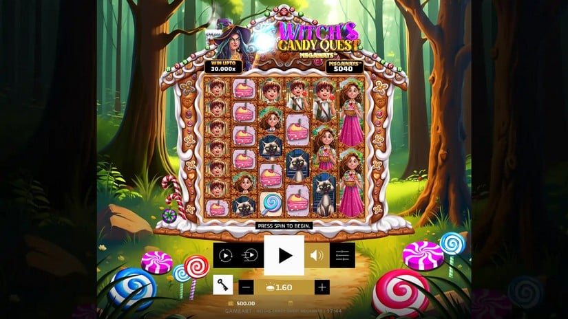 Witch’s Candy Quest Megaways slot screen 1