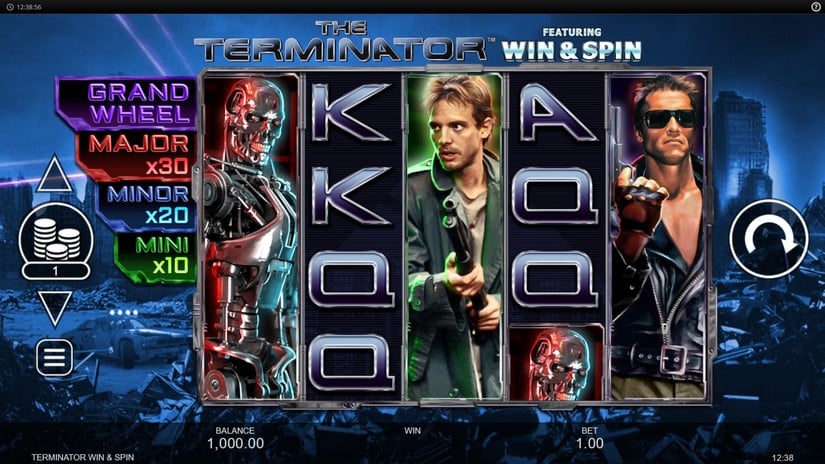 The Terminator Win & Spin slot screen 1