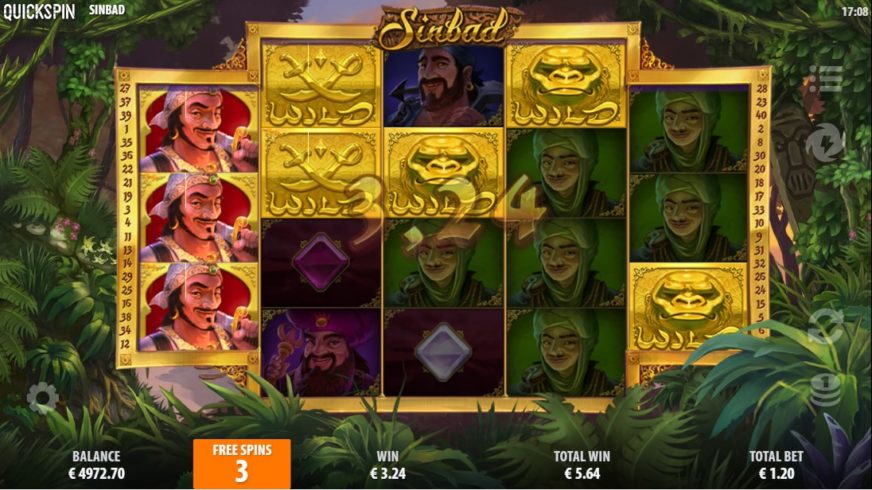 Sinbad slot screen 3