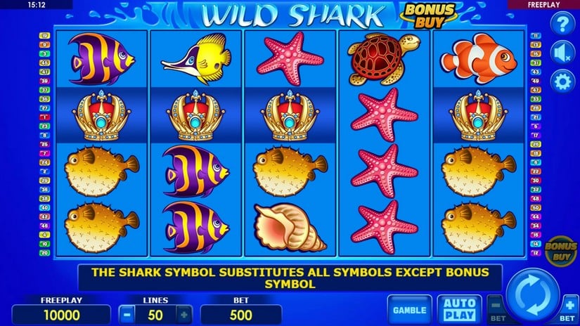 Wild Shark Bonus Buy slot screen 1