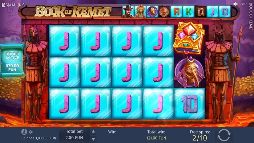 Book of Kemet slot screen 4