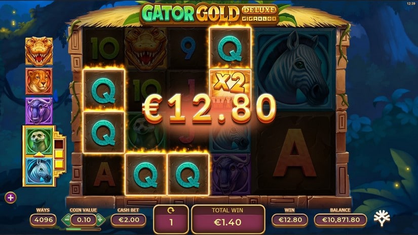 Gator Gold Deluxe Gigablox slot screen 5