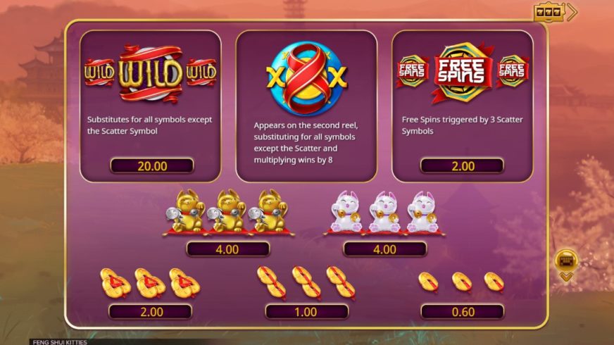 Feng Shui Kitties slot screen 2