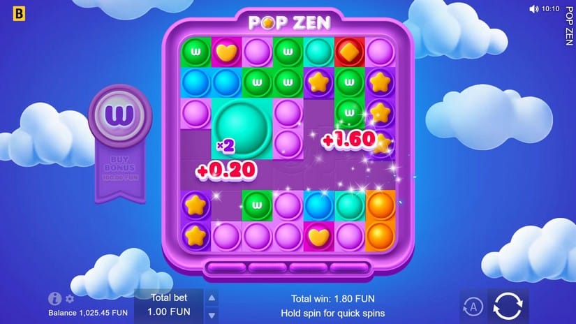 Pop Zen slot screen 2