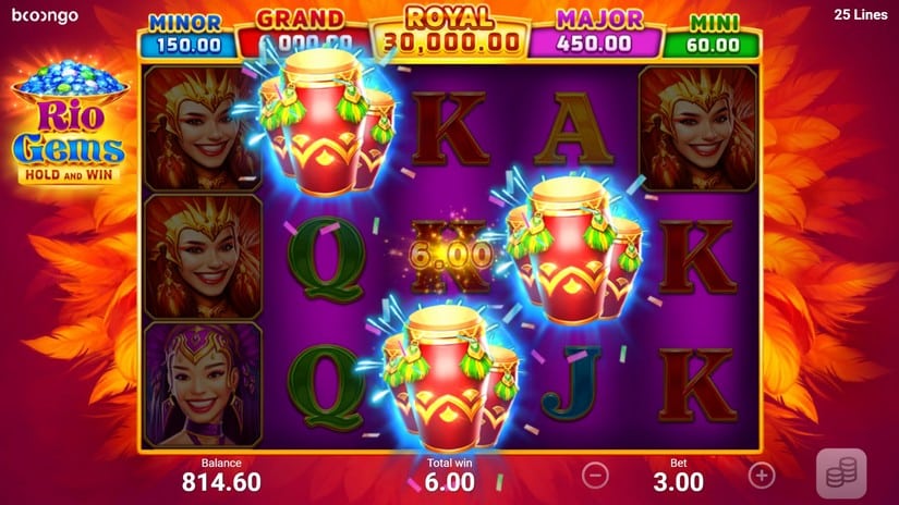 Rio Gems slot screen 5
