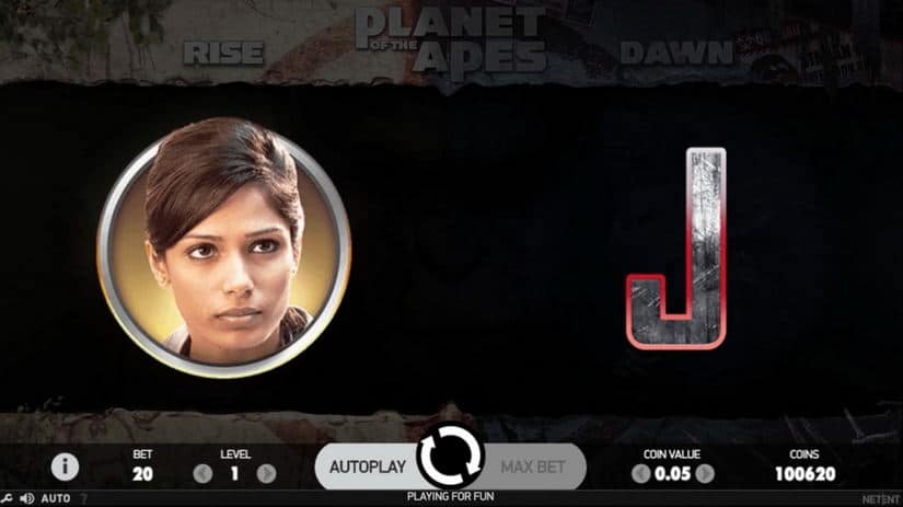 Planet of the Apes slot screen 5