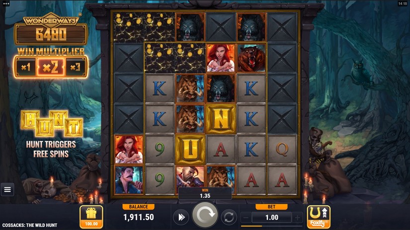 Cossacks the Wild Hunt slot screen 2