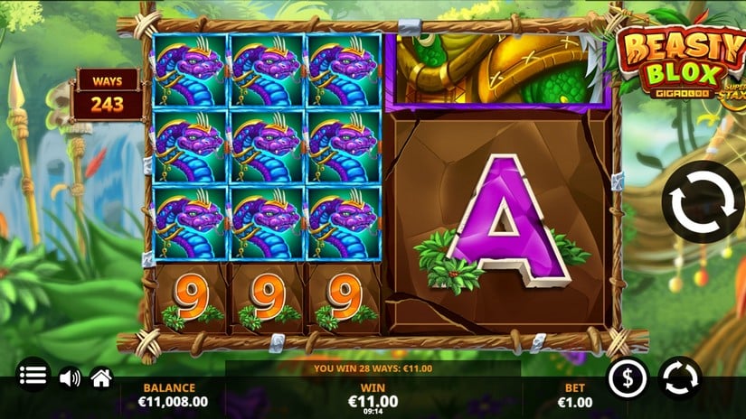 Beasty Blox Gigablox slot screen 2