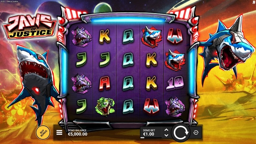 Jaws of Justice slot screen 1