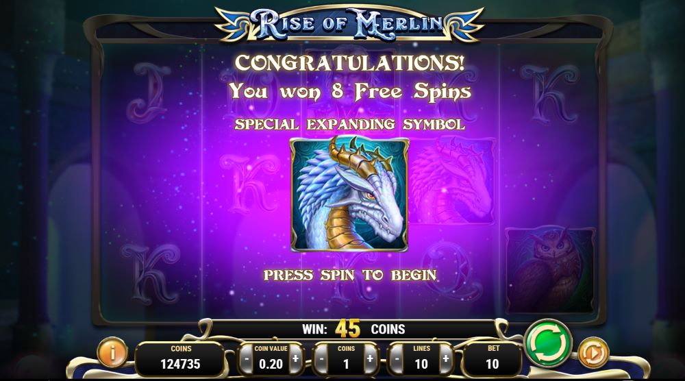 Rise of Merlin free spins