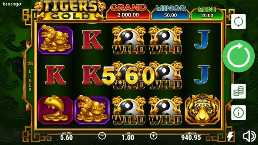 Tigers Gold slot screen 2