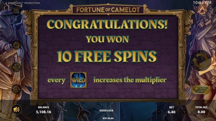 Fortune Of Camelot slot screen 4