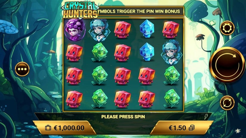 Crystal Hunters slot screen 1