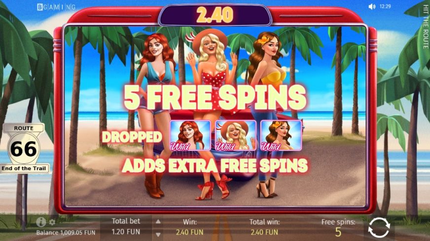 Hit The Route slot screen 3