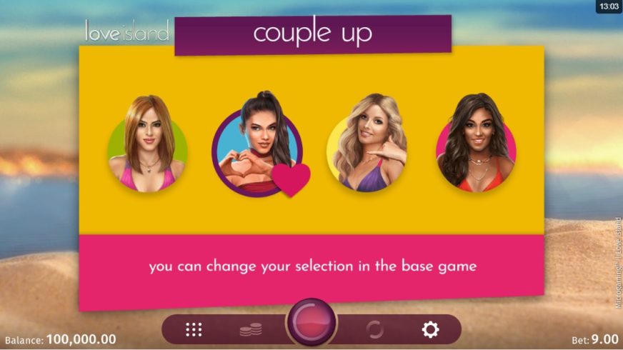 Love Island slot screen 3