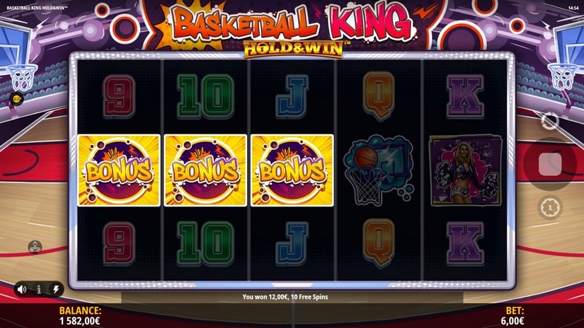 Basketball King Hold and Win slot screen 3