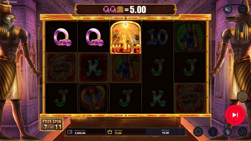 Gifts of Horus slot screen 4