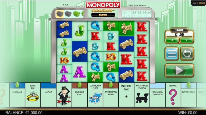 Monopoly Megaways slot screen 1