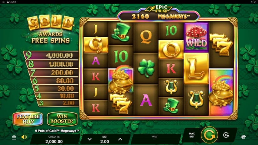 9 Pots of Gold Megaways slot screen 1