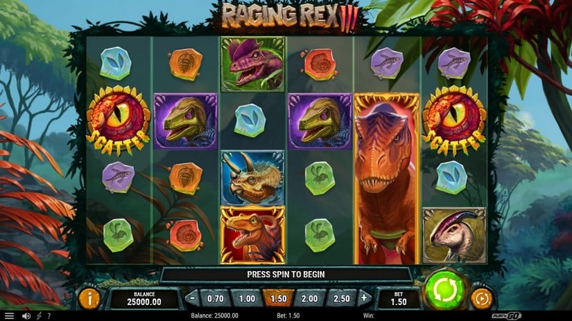 Raging Rex 3 slot screen 1