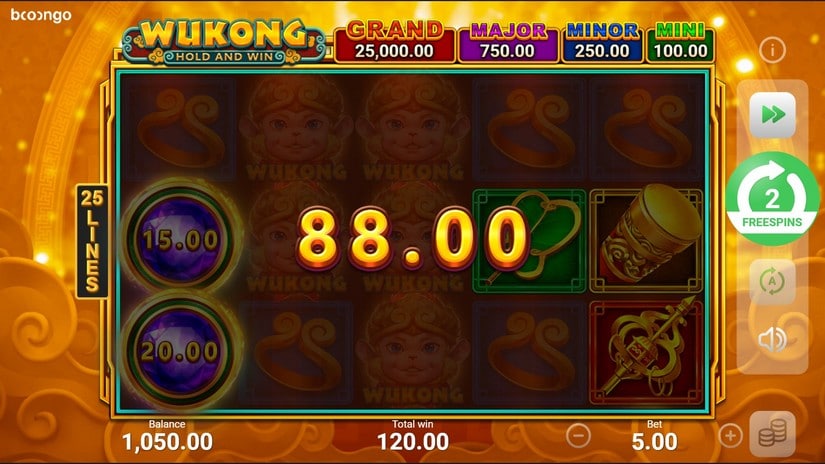 Wukong slot screen 3