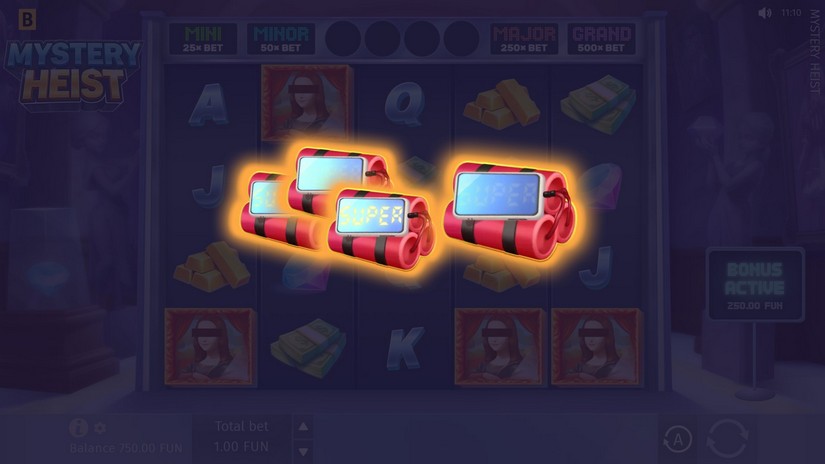 Mystery Heist slot screen 2