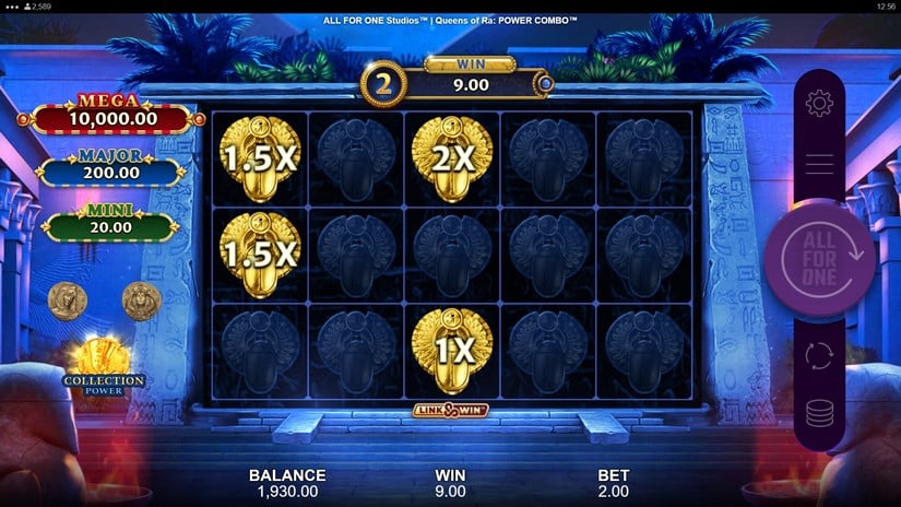 Queens of Ra POWER COMBO slot screen 3