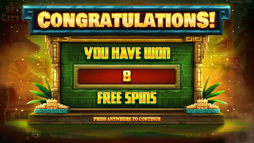 Secret City Gold slot screen 4