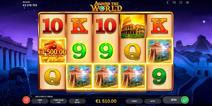 Around the World slot screen 3