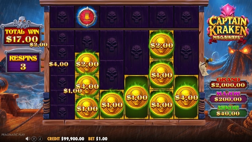 Captain Kraken Megaways slot screen 3