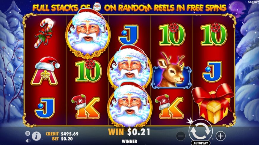 Santa slot screen 3
