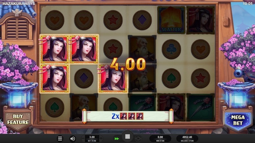 Hazakura Ways slot screen 2