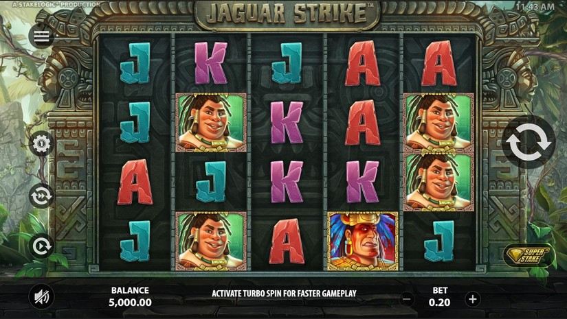 Jaguar Strike slot screen 1