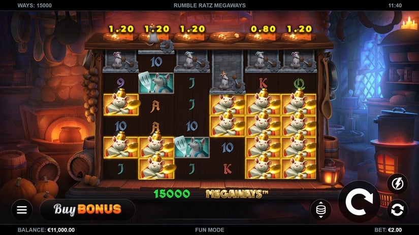 Rumble Ratz Megaways slot screen 1