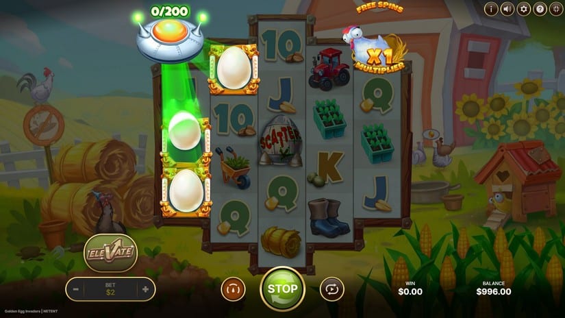 Golden Egg Invaders slot screen 2