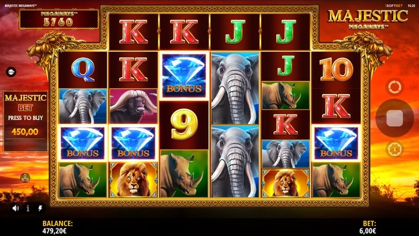 Majestic Megaways slot screen 3