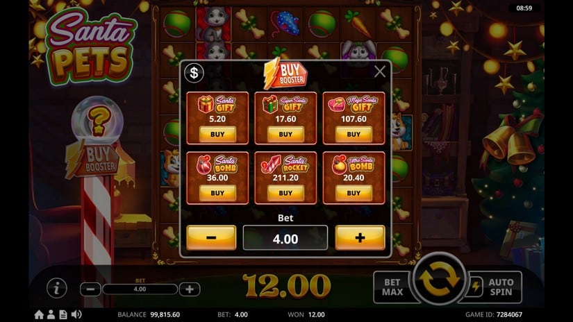Santa Pets slot screen 4
