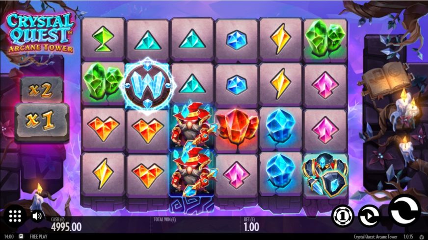 Crystal Quest Arcane Tower slot screen 1