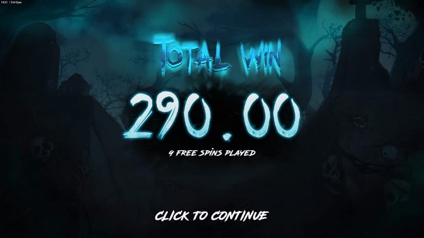 Evil Eyes slot screen 6