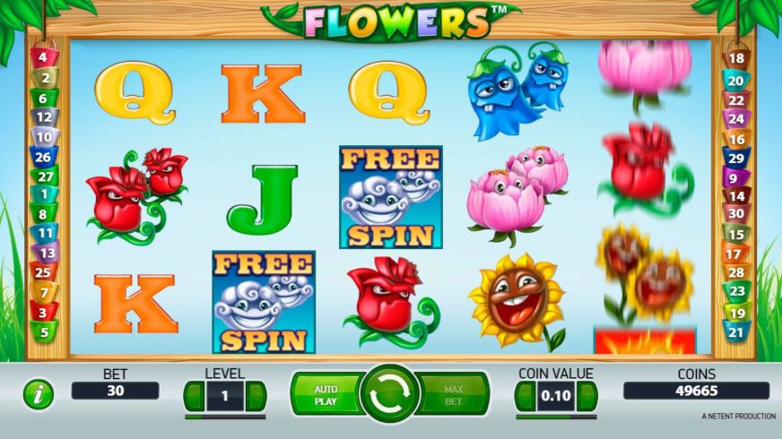 Flowers slot screen 1
