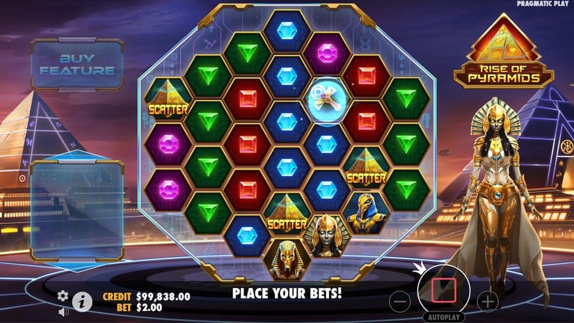 Rise of Pyramids slot screen 2