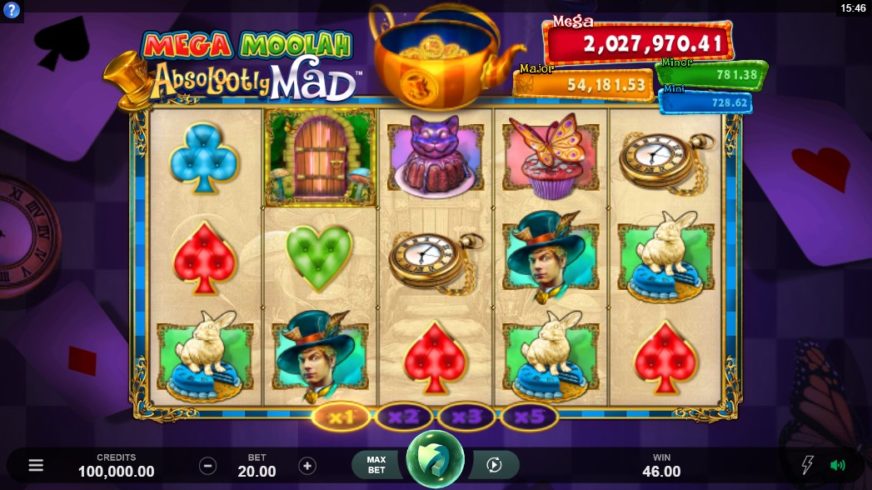 Absolootly Mad: Mega Moolah slot screen 1