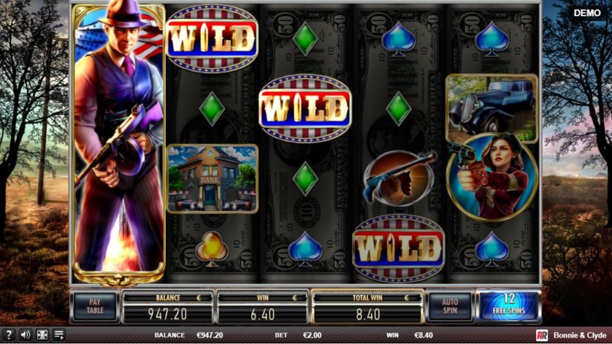 Bonnie & Clyde (Red Rake Gaming) slot screen 1